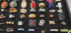 Vintage Mod Ring Lot Of 100. 23 Signed Kate Spade N.Y Avon Sterling Vendome