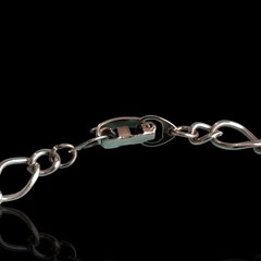 Vtg Silver Plate Crackle Glass Flower Drop Charm Bracelet 8.5in