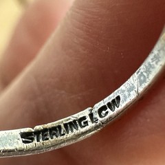 Vintage LCW Art Decor Ring 5.25 Green Chrysoprase Marcasite 925 Sterling 3.7g