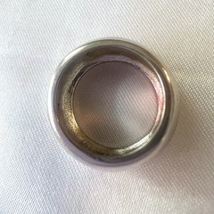 Vintage Signed 925 Thailand Sterling Silver Dome Ring Chunky Band Approx 7”/ 7g