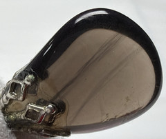 Vintage Tumbled Polished Smoky Quartz Gemstone Pendant Hand Made As Is