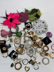 Costume Jewelry Pin Brooch Lot 59 Wear Sell Crafts Unsigned Multi Purpose
