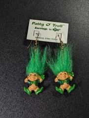 Vintage Russ Patty O’ Troll Saint Patrick’s Day Earring Set Unused