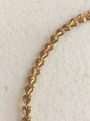 Avon Endless Heart Chain Necklace Gold Tone Vintage