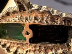 Vintage Onyx Jade Marcasite Art Deco Sterling Silver Ring Size 5.25 5.52 Grams