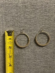 Vintage Gold Tone Textured Hoop Earrings | Boho Wire Wrapped Circle Dangle Earri