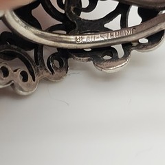 Vintage Beau Sterling .925 Silver Filigree Scrollwork Adjustable Ring