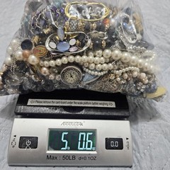 5 lbs VTG to NOW CRAFT JUNK SCRAP BROKEN Jewelry Lot Harvest Repurpose Salvage