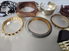Mixed metal materials lot of 47 bracelets