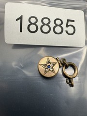 Vintage Paste Stone Gold Filled Locket OES Masonic/ Small Fob Charm