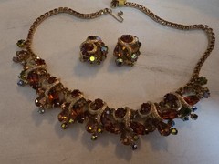 Vintage Weiss 3 Piece Multicolored Rhinestone Set
