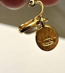 Lot Of 2 Napier Earrings Gold Tone Swirl Twist Hoop And Double Faux Pearl Clip