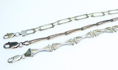 3 Sterling Silver Tennis Bracelets Signed Mexico Different Designs