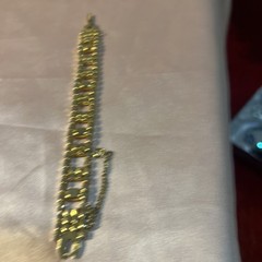 VTG Weiss Goldtone Crystal Peridot Green Topaz Tennis Bracelet-AS IS see Pics