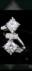 Rare Antique Old European Cut Double Diamond Engagement Ring