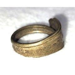 Vintage Duchess Silver Plate Pinocchio Spoon Ring Size 8.75 Wrap Bypass Jewelry