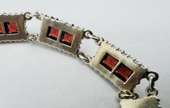 Vintage 835 Silver & Garnet Trachten Bracelet