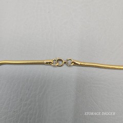 VTG Lanvin Paris Swarovski Crystal Pendant Necklace Gold-Tone Snake Chain 18″