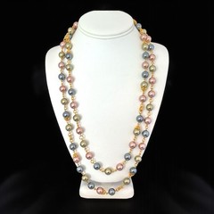 Vintage Joan Rivers Necklace Czech Glass Pearls Extra Long Wear Many Ways 7P