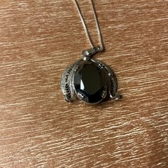 Vintage Sorrento Filigree Sterling Silver Stone Pendant Necklace on 16” Chain