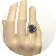 Lovely – Lavender TANZANITE Natural Gem – Vintage 14k Solid Yellow Gold Mtg.