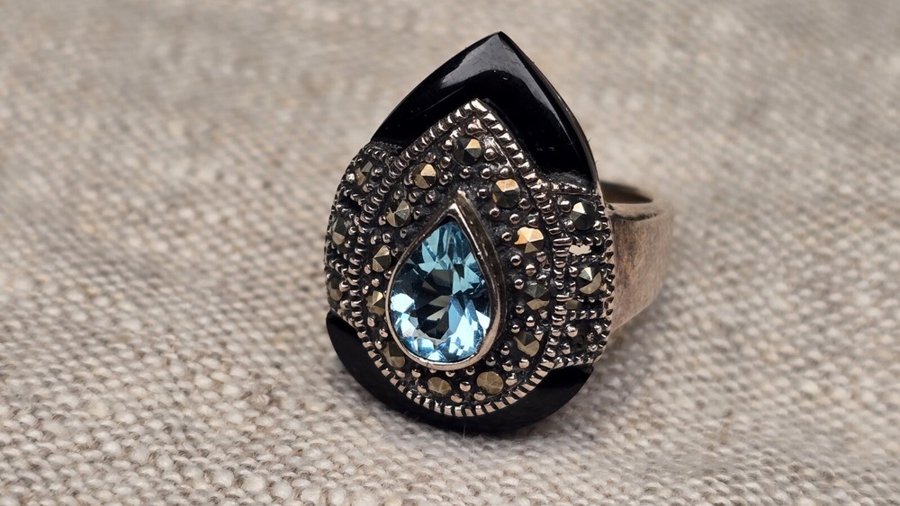 Beautiful Vintage Han Sterling Silver Ring 9.6 Grams