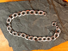 1960s Sterling Ladies wide link bracelet 7 1/4″ 12 g