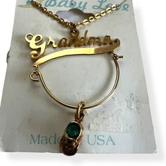 Vintage 1980s Grandma Charm Necklace Baby Love Made In USA – Charm Included