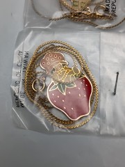 Vintage Strawberry Shortcake Cartoon Necklace Lot Of 2 New Old Stock 80’s