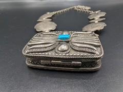 Vintage Estee Lauder Southwestern Style Solid Perfume/Locket Statement Necklace