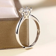 2Ct Round Lab Created Diamond Solitaire Wedding Ring 14k White Gold Finish