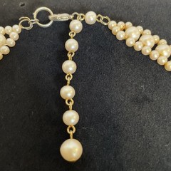 16 inch Faux Pearl Necklace Elegant Multi-Strand Choker Vintage Style Jewelry