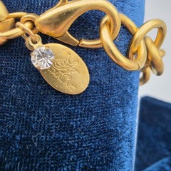 Vtg Chunky Maximal Art John Wind Matte Gold Tone Link Bracelet 6.75″