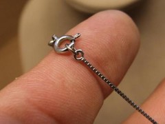 Vintage PETITE C&C Sterling Silver Infinity Heart Pendant 15″ Box Chain Necklace