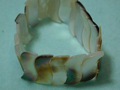 Vintage 7 1/4″ Abalone Shell Bracelet in Very Good Condition