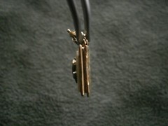High School Book Opening Goldtone MOP Locket Pendant Charm 2.0g ~ Engraved MJG