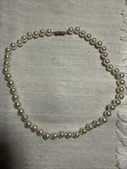 #4 Vintage Faux Pearl Choker Necklace Single Strand Classic Wedding Jewelry