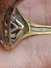 Vintage Art Deco BELAIS 18k Gold Filigree Delicate Ring Size 8