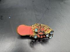 Antique Victorian Brooch Lot of 5 | Chinese Kingfisher Feather Jewelry | Enamel