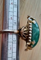 Vintage Ring Green Gemstone Center Stone Untested