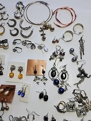 104 Pair Vtg-Now Western Boho Artisan Southwest Rhinestones Earrings Jewlery Lot