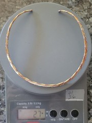 Vintage TANE Hand Fabricated Silver Copper Brass Twisted Wire Neck Collar Choker