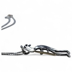 Sterling Silver 925 and 14KT Gold Kokopelli Pendant with Box Chain Necklace