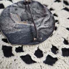 Rare AntiqueEarth & Fire Brooch/Button Armand Bargas Art Nouveau