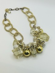 Vintage Maximalist Acrylic Beaded 24” Necklace Jewelry Statement Piece Estate