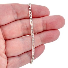 Vintage Sterling Silver 925 Italian Anchor Chain Bracelet 7″