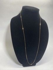 Vintage Medici Gold Tone 30” Serpentine Gold Tone Chain Necklace.