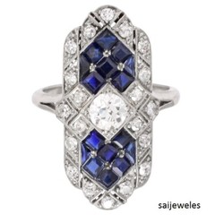 Vintage 2CT Round Lab-Created Diamond Womens Engagement Ring 14K White Gold Over