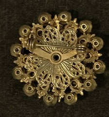 1950s – 1960s Pink Aurora Borealis multi-layered Vintage Rhinestone Brooch