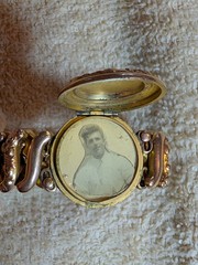 Antique D.F. Briggs CARMEN Sweetheart Expansion Bracelet Engraved Monogram